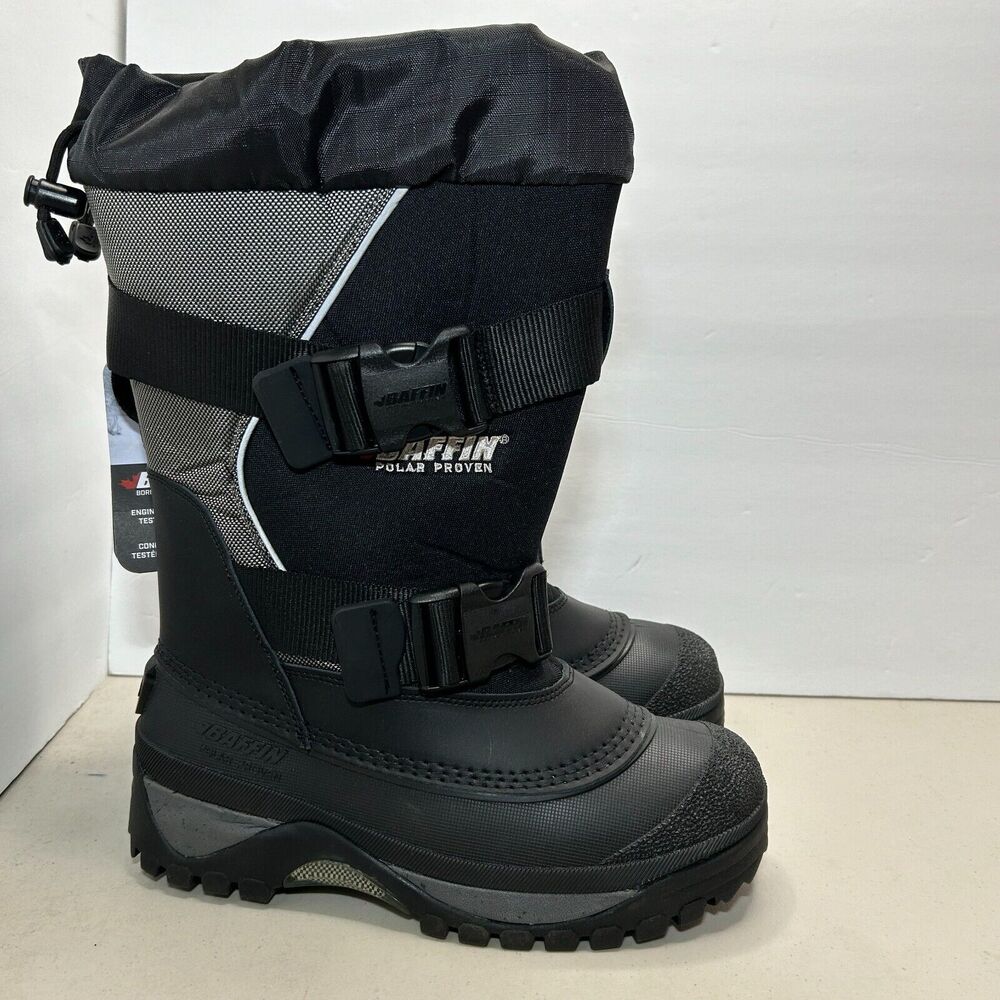 Baffin Black Gray Winter Snow Boots - Picture 3 of 9